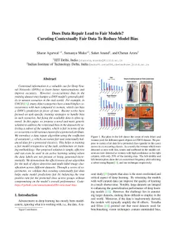 Does Data Repair Lead to Fair Models? Curating Contextually Fair Data To
  Reduce Model Bias