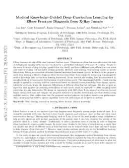 Medical Knowledge-Guided Deep Curriculum Learning for Elbow Fracture
  Diagnosis from X-Ray Images
