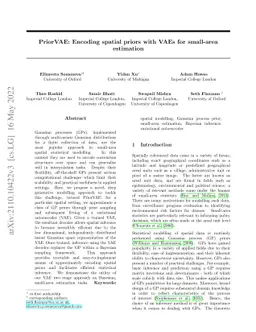 PriorVAE: Encoding spatial priors with VAEs for small-area estimation