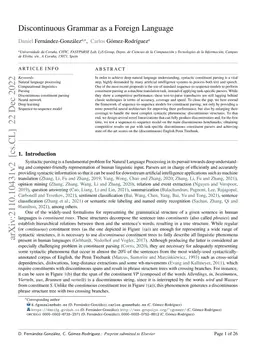 Discontinuous Grammar as a Foreign Language