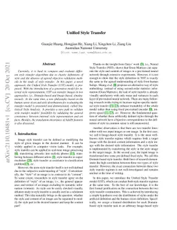 Unified Style Transfer