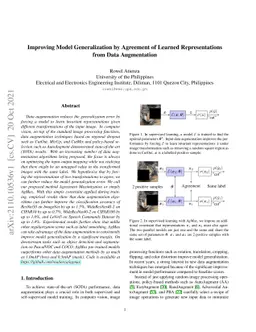 Improving Model Generalization by Agreement of Learned Representations
  from Data Augmentation