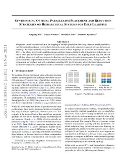 Synthesizing Optimal Parallelism Placement and Reduction Strategies on
  Hierarchical Systems for Deep Learning