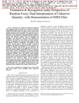 Estimation & Recognition under Perspective of Random-Fuzzy Dual
  Interpretation of Unknown Quantity: with Demonstration of IMM Filter