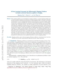 A Deep Learning Framework for Diffeomorphic Mapping Problems via
  Quasi-conformal Geometry applied to Imaging