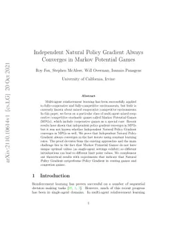 Independent Natural Policy Gradient Always Converges in Markov Potential
  Games