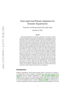 Semi-supervised Domain Adaptation for Semantic Segmentation