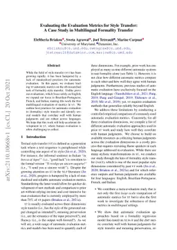 Evaluating the Evaluation Metrics for Style Transfer: A Case Study in
  Multilingual Formality Transfer
