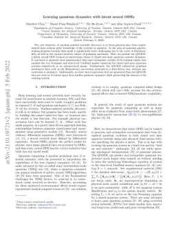 Learning quantum dynamics with latent neural ODEs