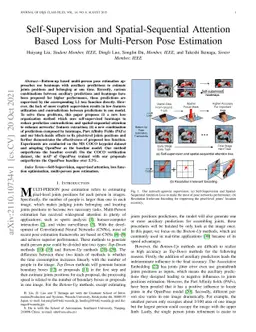 Self-Supervision and Spatial-Sequential Attention Based Loss for
  Multi-Person Pose Estimation