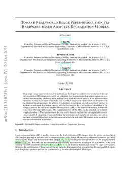 Toward Real-world Image Super-resolution via Hardware-based Adaptive
  Degradation Models