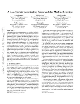 A Data-Centric Optimization Framework for Machine Learning