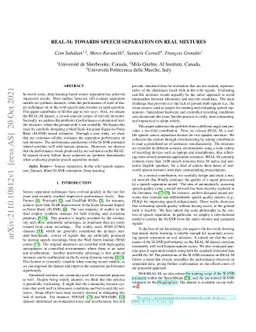 REAL-M: Towards Speech Separation on Real Mixtures