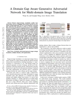 A Domain Gap Aware Generative Adversarial Network for Multi-domain Image
  Translation
