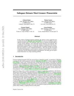 Subspace Detours Meet Gromov-Wasserstein