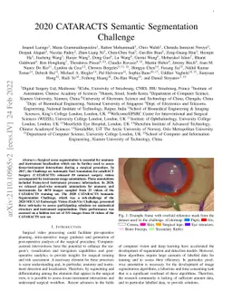 2020 CATARACTS Semantic Segmentation Challenge