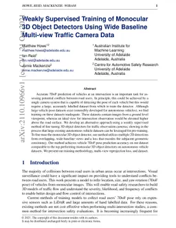 Weakly Supervised Training of Monocular 3D Object Detectors Using Wide
  Baseline Multi-view Traffic Camera Data