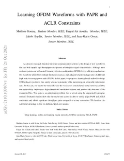 Learning OFDM Waveforms with PAPR and ACLR Constraints