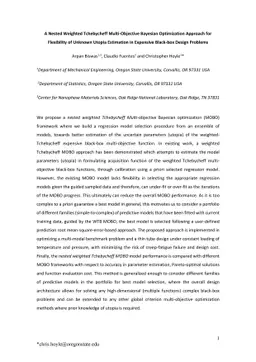 A Nested Weighted Tchebycheff Multi-Objective Bayesian Optimization
  Approach for Flexibility of Unknown Utopia Estimation in Expensive Black-box
  Design Problems