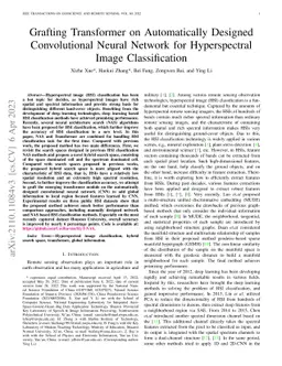 Grafting Transformer on Automatically Designed Convolutional Neural
  Network for Hyperspectral Image Classification