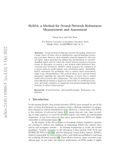 RoMA: a Method for Neural Network Robustness Measurement and Assessment