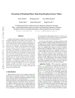 Extraction of Positional Player Data from Broadcast Soccer Videos