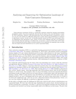 Analyzing and Improving the Optimization Landscape of Noise-Contrastive
  Estimation