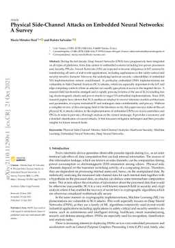 Physical Side-Channel Attacks on Embedded Neural Networks: A Survey
