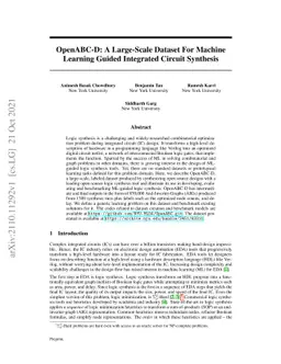 OpenABC-D: A Large-Scale Dataset For Machine Learning Guided Integrated
  Circuit Synthesis