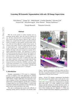 Learning 3D Semantic Segmentation with only 2D Image Supervision