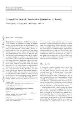 Generalized Out-of-Distribution Detection: A Survey