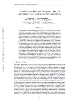 Data-Driven Offline Optimization For Architecting Hardware Accelerators