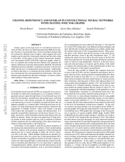 Channel redundancy and overlap in convolutional neural networks with
  channel-wise NNK graphs