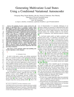 Generating Multivariate Load States Using a Conditional Variational
  Autoencoder