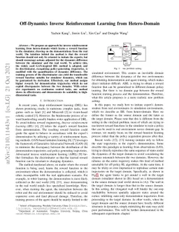 Off-Dynamics Inverse Reinforcement Learning from Hetero-Domain