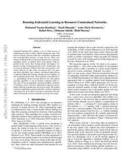 Boosting Resource-Constrained Federated Learning Systems with Guessed Updates