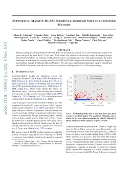 Supporting Massive DLRM Inference Through Software Defined Memory