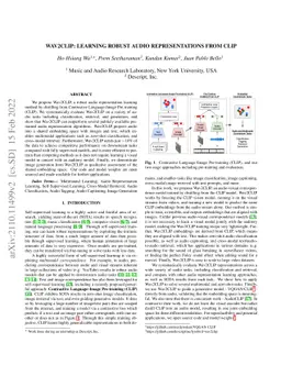 Wav2CLIP: Learning Robust Audio Representations From CLIP