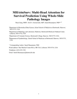 MHAttnSurv: Multi-Head Attention for Survival Prediction Using
  Whole-Slide Pathology Images