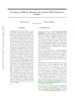 Focusing on Difficult Directions for Learning HMC Trajectory Lengths