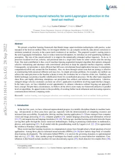 Error-correcting neural networks for semi-Lagrangian advection in the
  level-set method