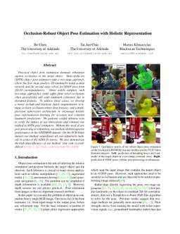 Occlusion-Robust Object Pose Estimation with Holistic Representation