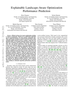 Explainable Landscape-Aware Optimization Performance Prediction