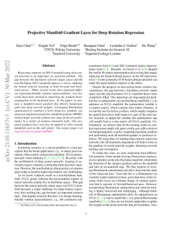 Projective Manifold Gradient Layer for Deep Rotation Regression