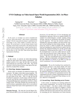 UVO Challenge on Video-based Open-World Segmentation 2021: 1st Place
  Solution