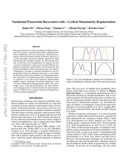 Variational Wasserstein Barycenters with c-Cyclical Monotonicity