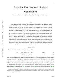 Projection-Free Algorithm for Stochastic Bi-level Optimization
