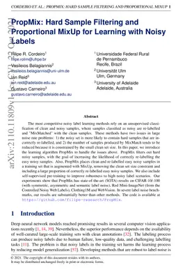 PropMix: Hard Sample Filtering and Proportional MixUp for Learning with
  Noisy Labels
