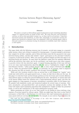 Auctions Between Regret-Minimizing Agents