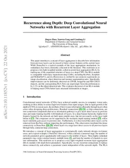 Recurrence along Depth: Deep Convolutional Neural Networks with
  Recurrent Layer Aggregation